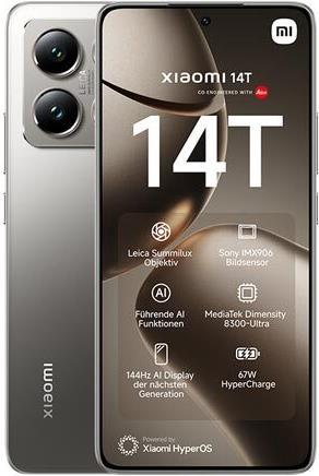 Produktbild Xiaomi 14T (256 GB, Titan Gray, 6.67", Dual SIM, 50 Mpx, 5G)