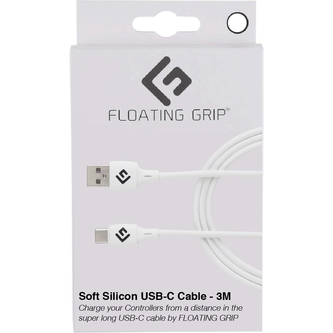 Thumbnail - Floating Grip 3M Silicone USB-C Cable (White) (3 m, USB 3.1), USB Kabel