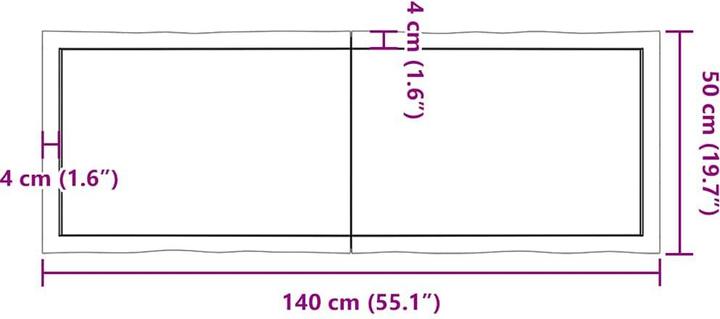 Image du produit vidaXL Tischplatte (140 x 50 cm)