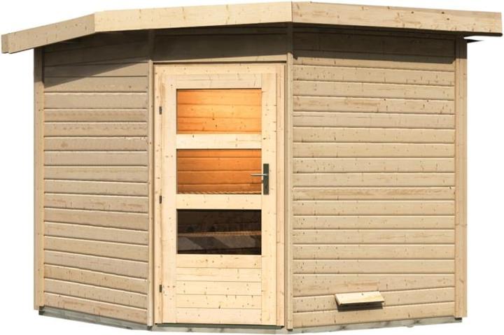 Clear glass sauna door