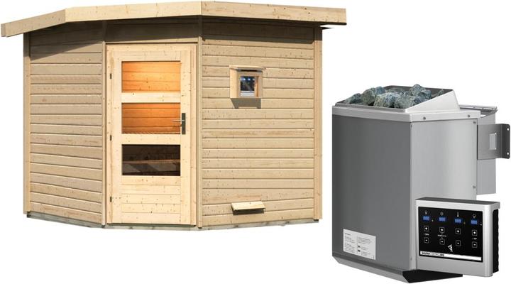 Clear glass sauna door