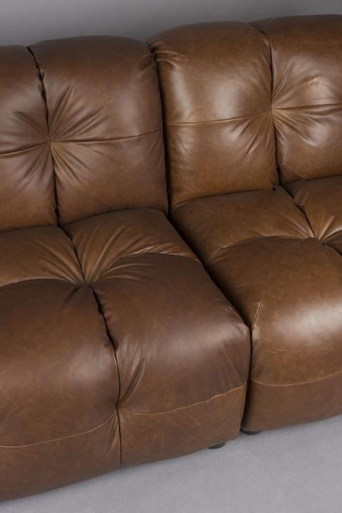 Produktbild Dutchbone Sofa Hackman 4,5-Seater Leather Chocolate