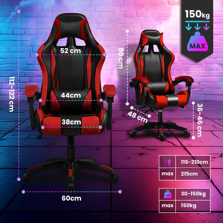 Actual product image Extralink Gaming chair | office rotating bucket black and red G-522