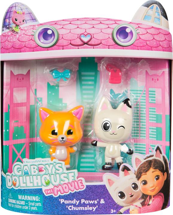 Produktbild Gabby's Dollhouse Gabby’s Dollhouse: Der Film – Panda Pfötchen & Leopold Figuren-Set, mit 2 Zubehörteilen
