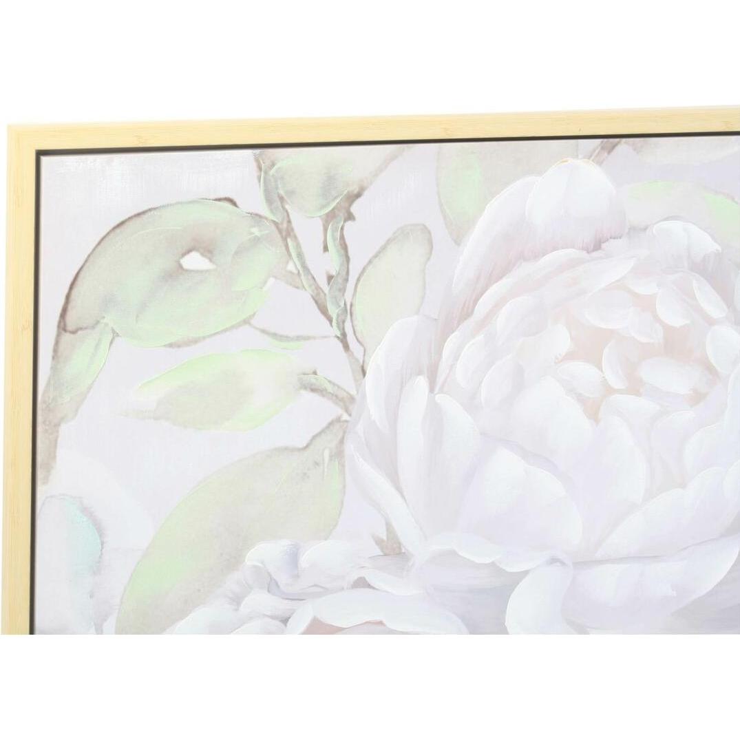 DKD Home Decor, Quadri, Painting 80 x 4 x 80 cm Flowers Shabby Chic (2 Units) (80 x 80 cm)