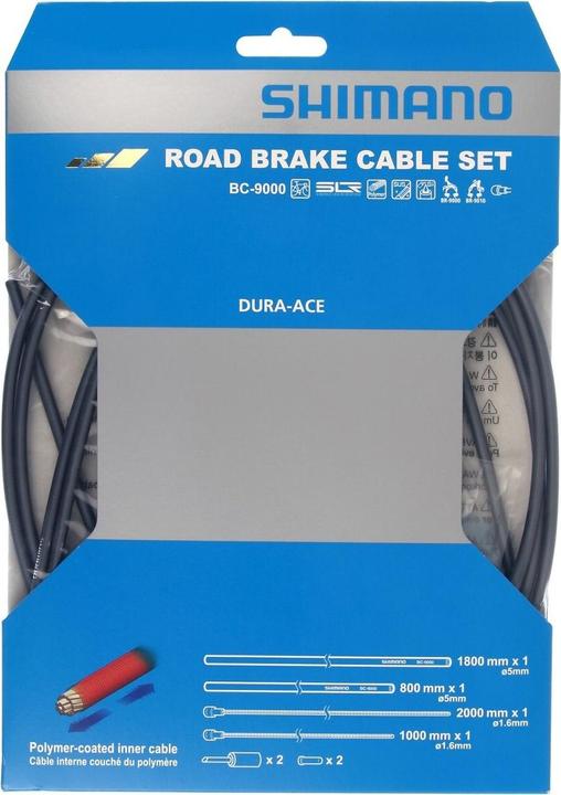 Actual product image Shimano Brake cable set Road BC-9000 polymer grey blister