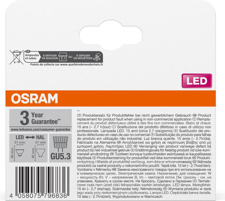 Produktbild Osram Led Star Mr16 (GU5.3, 3.80 W, 345 lm, 2 x, F)