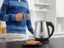 Productafbeelding Esperanza EKK029 Elektrische waterkoker met thermometer 1.7 L 2200 W Inox (1.70 l)