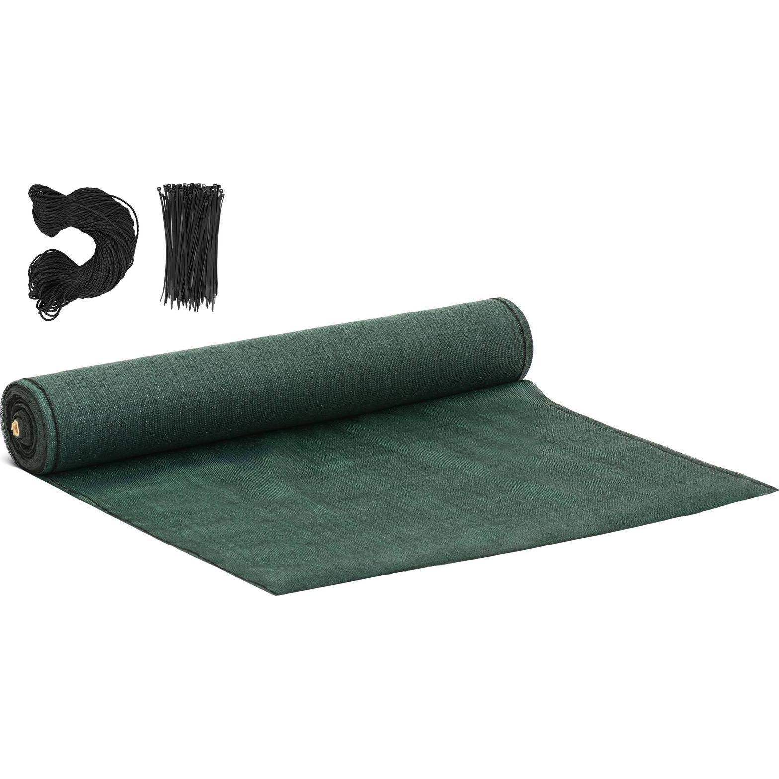 Wiesenfield, Gartenzaun, Zaunblende HDPE-Gewebe 50 x 1,2 m wetterfest inkl. Montagematerial Sichtschutz