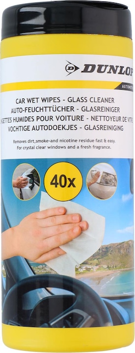 Actual product image Dunlop Car wet wipes glass cleaner