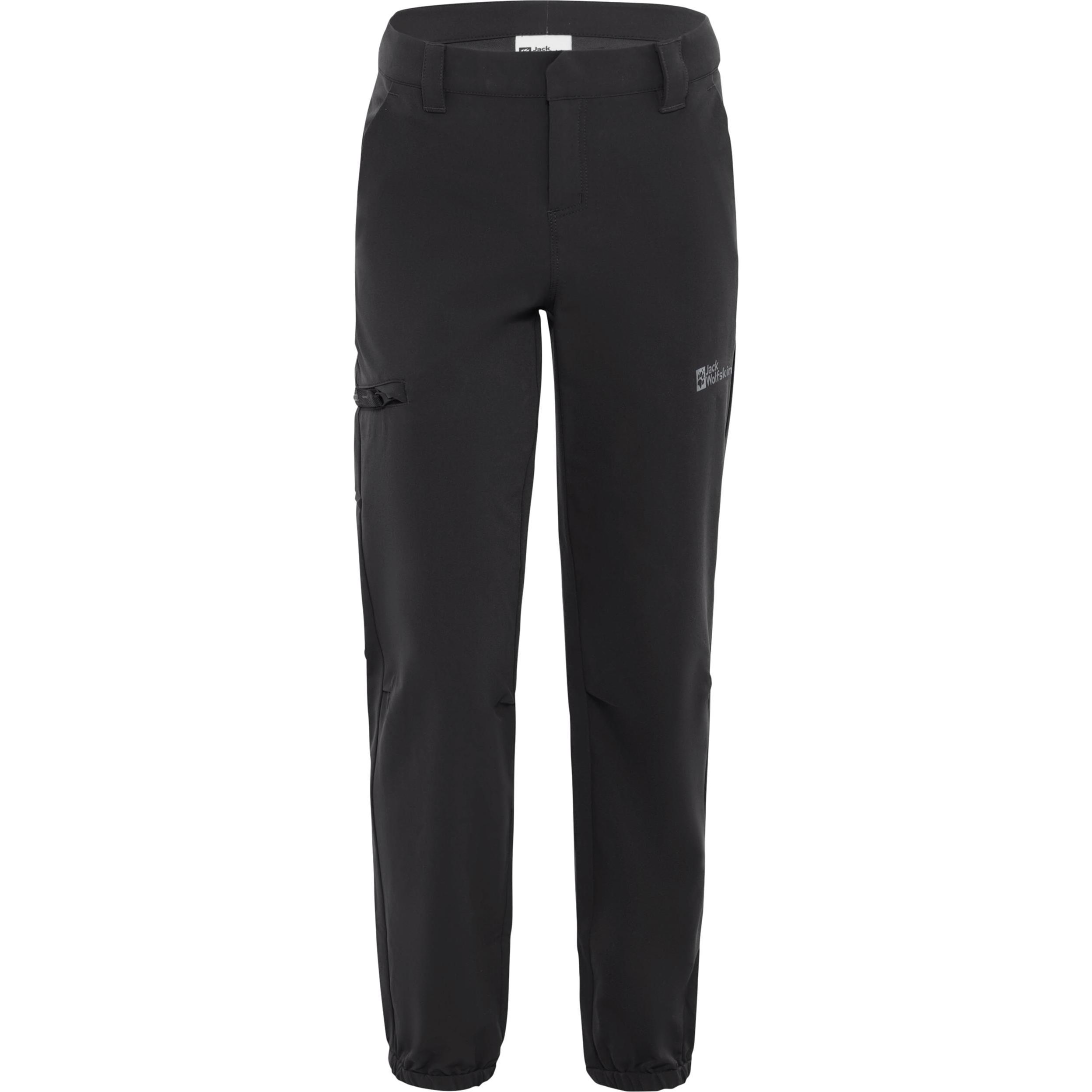 Jack Wolfskin, Jungen, Outdoorhose, Turbulence Pants K (128), Schwarz, 128