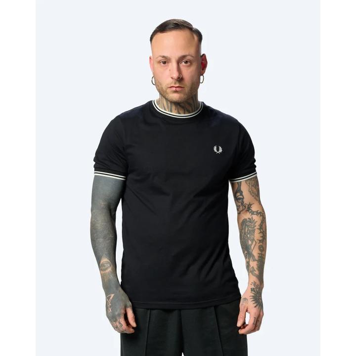 Actual product image Fred Perry Double stripe T-shirt (S)