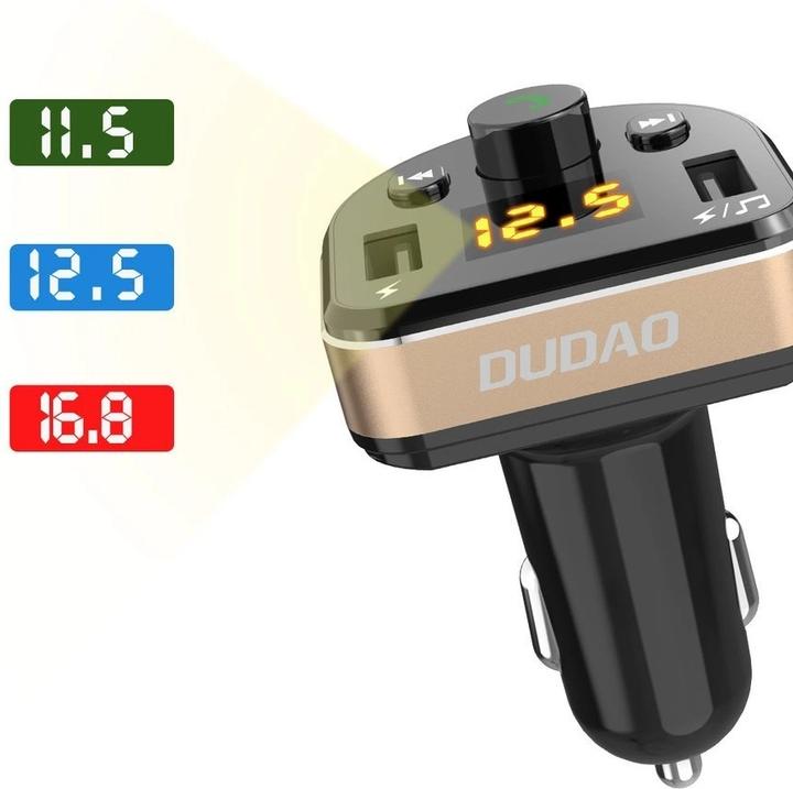 Image du produit Dudao Transmetteur FM Bluetooth Chargeur voiture MP3 3.1 A 2x USB Noir (R2Pro Black)