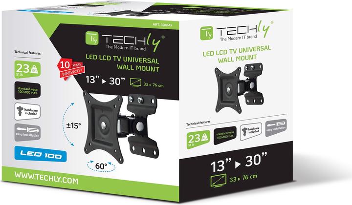 Immagine prodotto Techly ICA-LCD-201BK (Muro, 30", 23 kg)