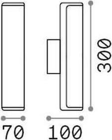 Image du produit Ideal lux ETERE LED Applique murale 9,5W noir IP44 blanc neutre 322209 (1350 lm, IP44)