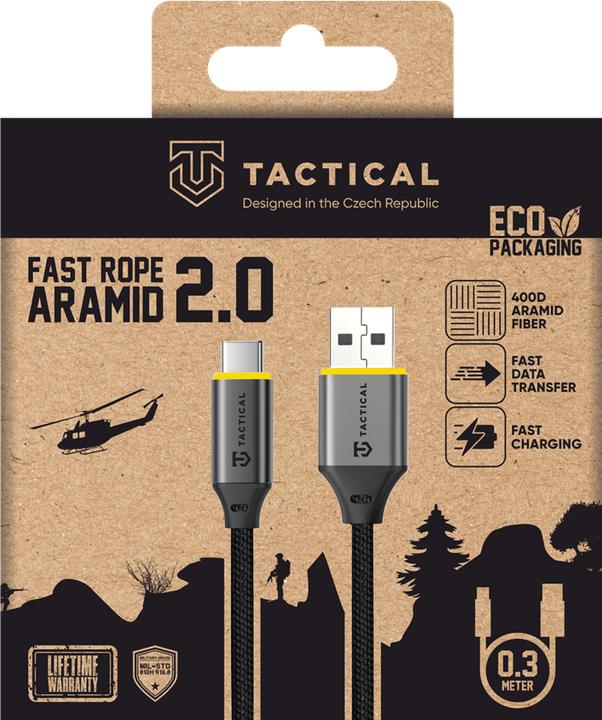 Produktbild Tactical Fast Rope Aramid 2.0 Cable USB-A/USB-C 0,3 m (0.30 m, USB 2.0)