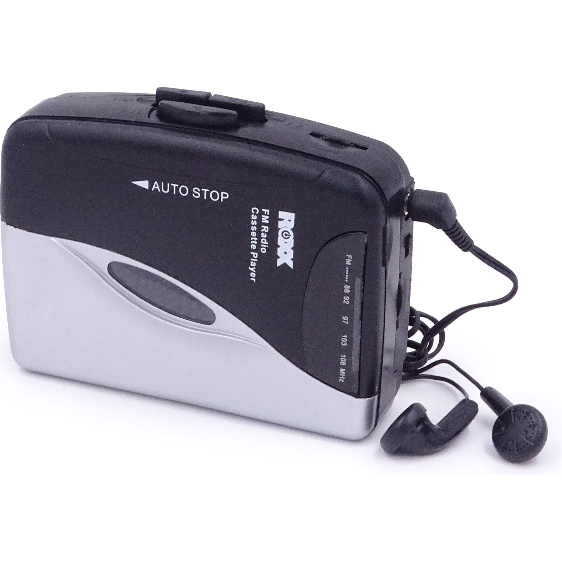 Roxx Lettore di cassette portatile PCP300, Lettore MP3 + dispositivo audio portatile, Nero, Argento