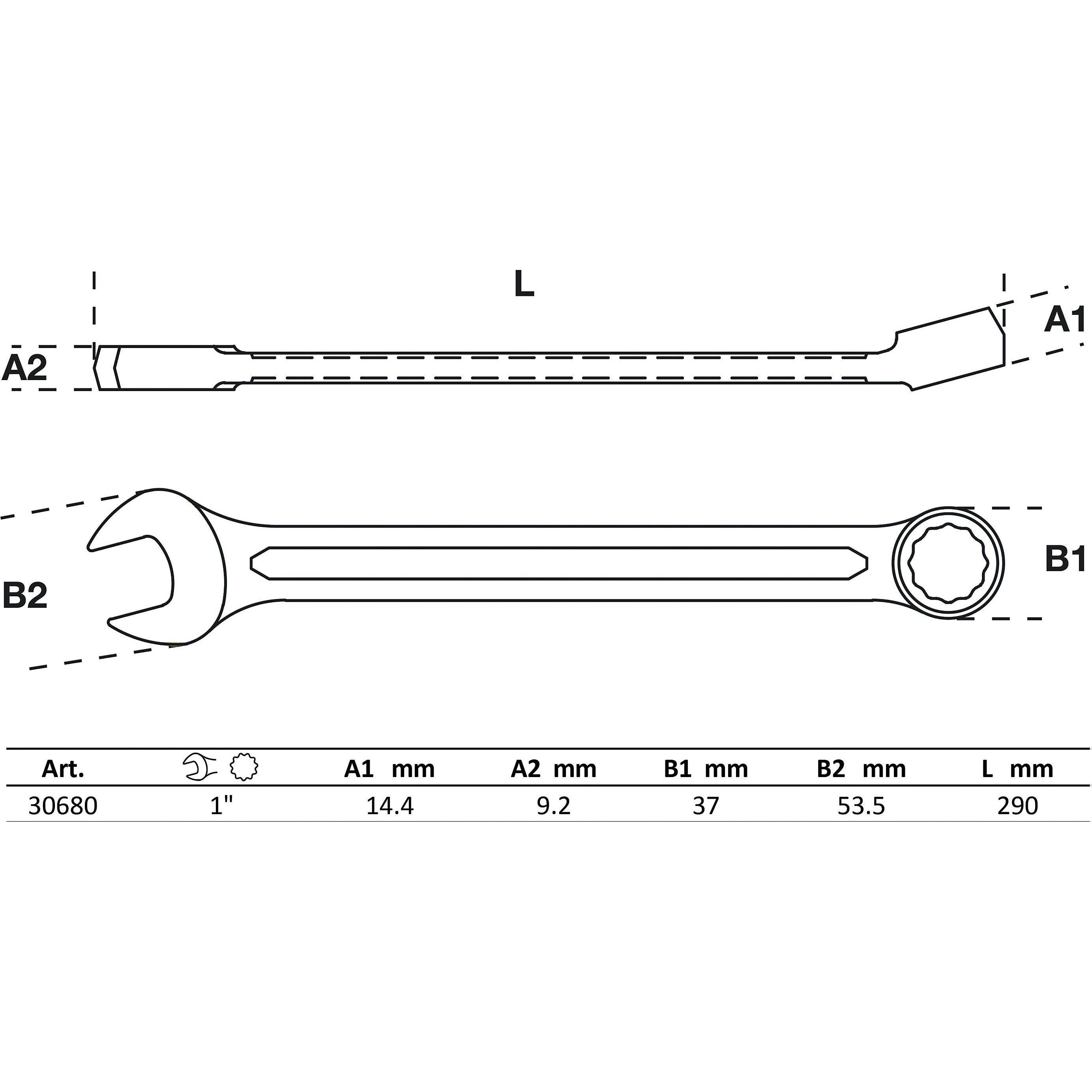Thumbnail - BGS, Schraubenschlüssel, Maul-Ringschlüssel SAE SW 1" (1")