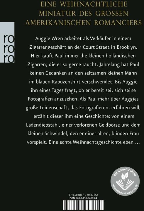 Produktbild Auggie Wrens Weihnachtsgeschichte (Deutsch, Beowulf Sheehan, Paul Auster, Werner Schmitz, 2008)