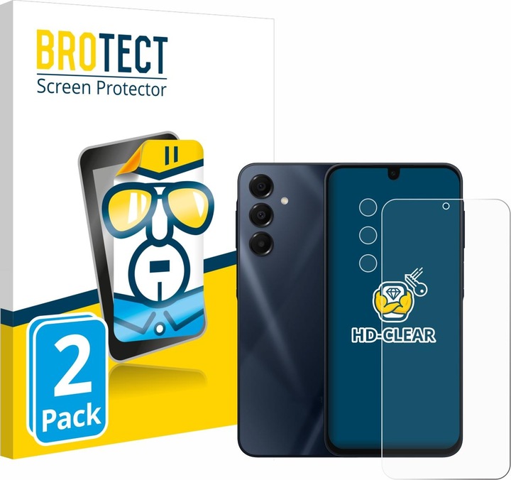 Produktbild BROTECT Schutzfolie Displayschutz Displayschutzfolie Folie Klar Transparent (2 Stück, Samsung Galaxy A16)