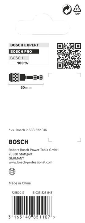 Image du produit Bosch Professional Zubehör Porte-embouts à changement rapide PRO Impact, 60 mm (Porte-embouts)