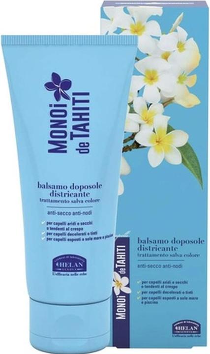Actual product image Helan Monoi De Tahiti Aftersun Detangling Conditioner with Jojoba Oil and Vitamin E for Dry, Sun-Exp (100 ml)