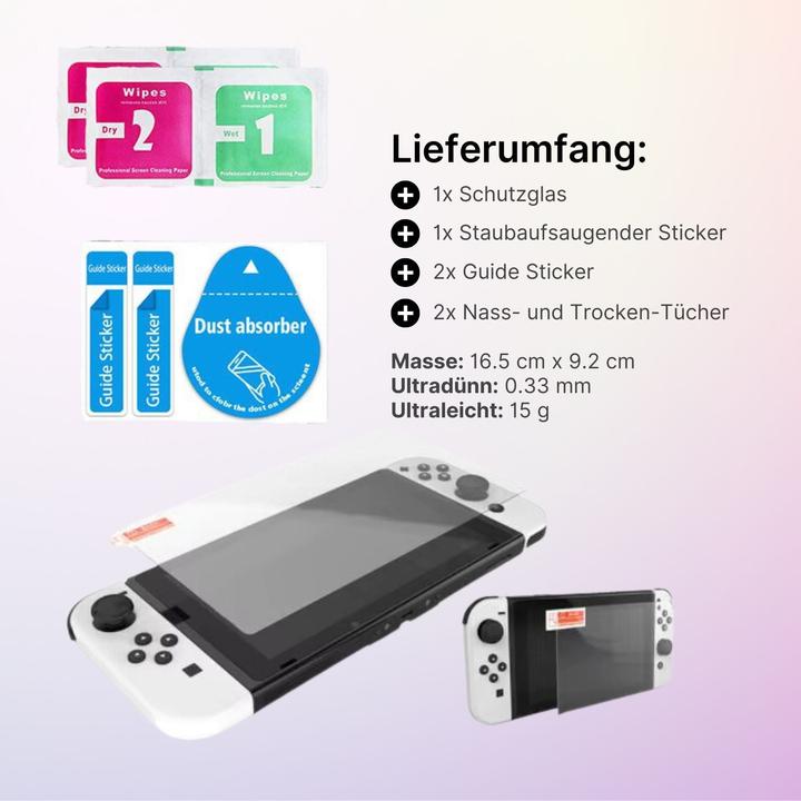 Actual product image Hermex Alternative screen protector for Nintendo Switch OLED 7"