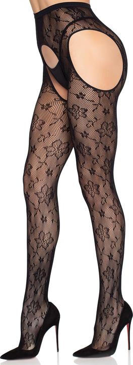 Actual product image Leg Avenue Bloom Net Suspender Tights (One size)