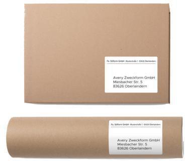 Actual product image Avery universal labels