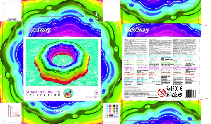 Actual product image Bestway Swimming ring rainbow