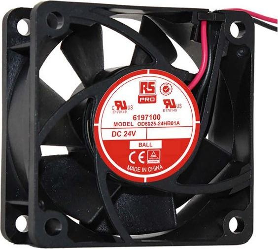 Actual product image Rs Pro DC fan 60x60x25mm 24Vdc tachometer (60 mm)