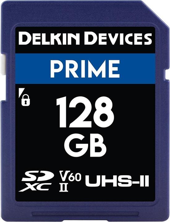 Actual product image Delkin PRIME UHS-II (V60) 128GB R:280MB/s W:150MB/s (128 GB, UHS-II)