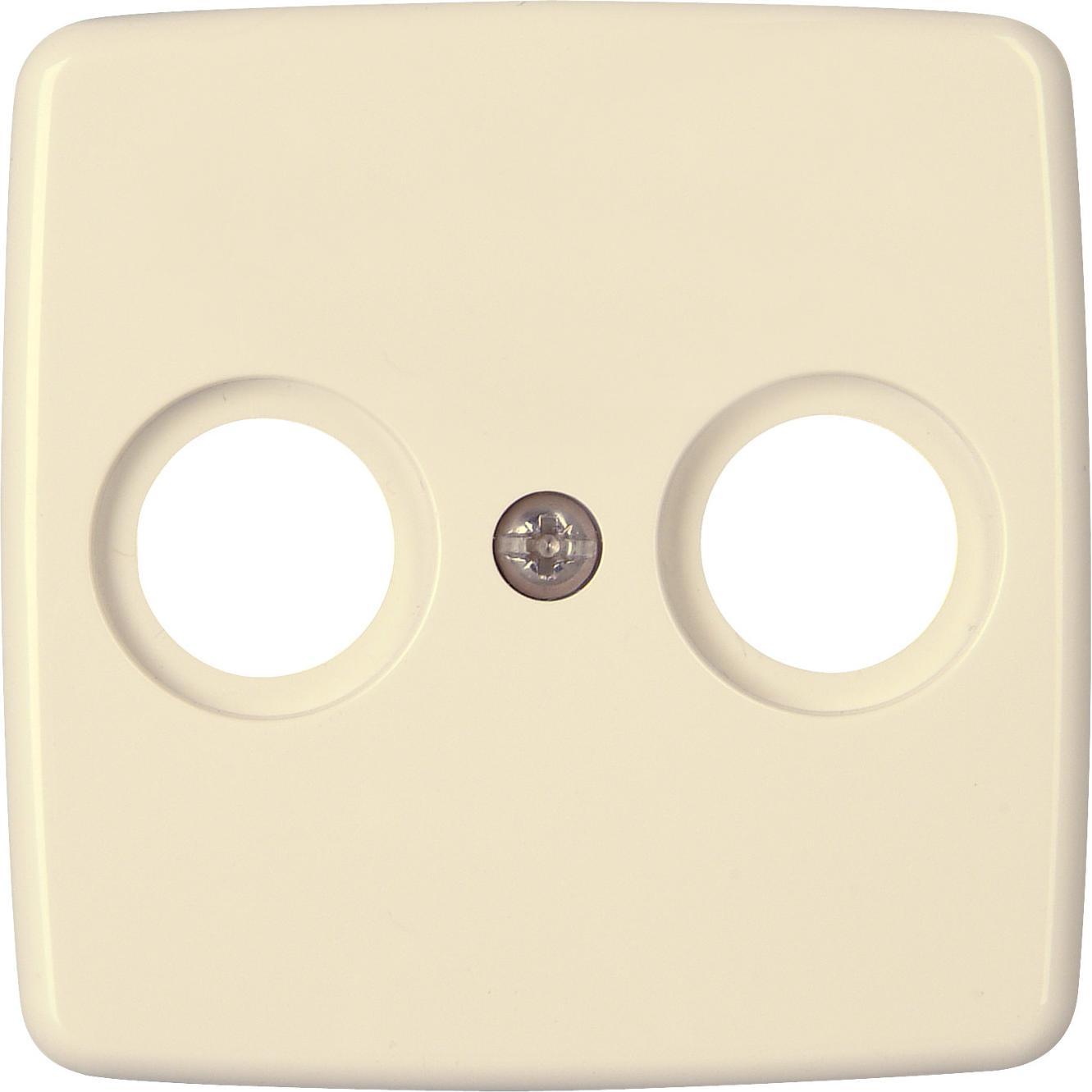 Kopp Antennenabdeckung TV/RF Rivo creme-weiss, SAT Zubehör, Weiss