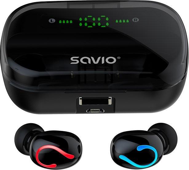 Actual product image Savio TWS-06 Bluetooth 5.0 + EDR Headphones & Headset in Ear Black (Wireless)