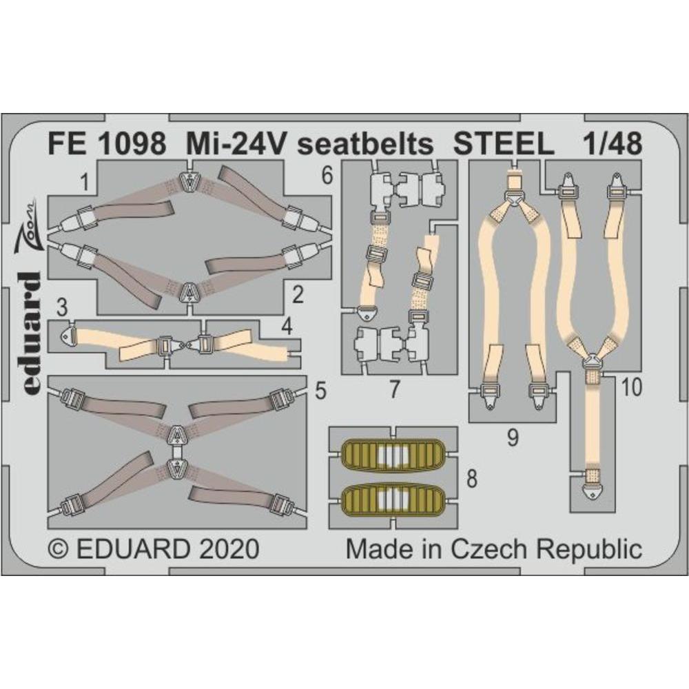 Eduard Mi-24V seatbelts STEEL for Zvezda