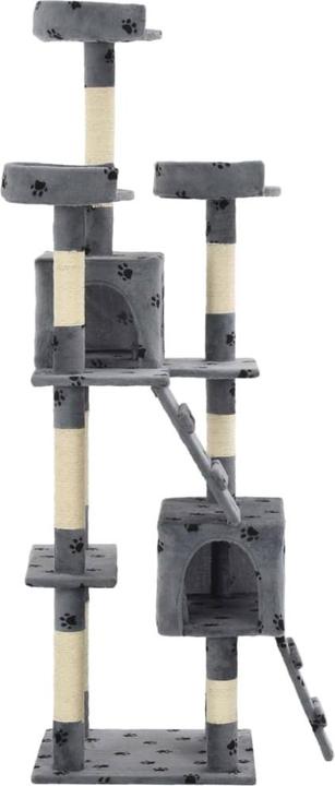 Actual product image vidaXL Kratzbaum (170 cm, Grey with paw pattern)