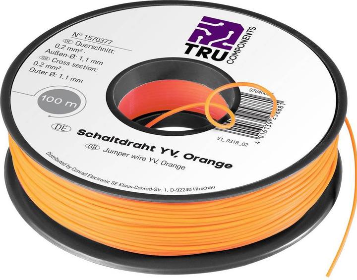 Productafbeelding Tru Components Schakeldraad Yv 1 x 0,20 mm² Sc (100 m)