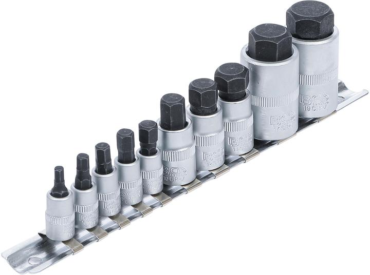 Actual product image BGS Bit Socket Set extra short internal Hexagon 4 - 19 mm 10 pcs. (Allen screw)