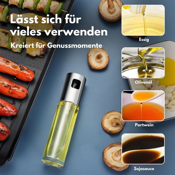 Actual product image Hermex Ölsprühflasche Ölzerstäuber Ölspender Ölflasche mit Zerstäuber (100 ml)