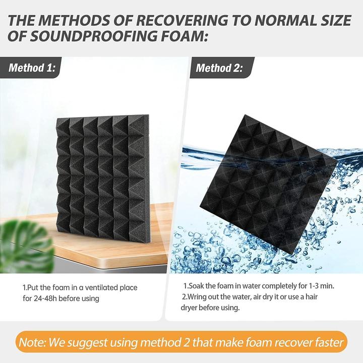 Produktbild Kuchoow Akustikschaumstoff Pyramidenmatten-Set (12 Stück) (12 Stk.)