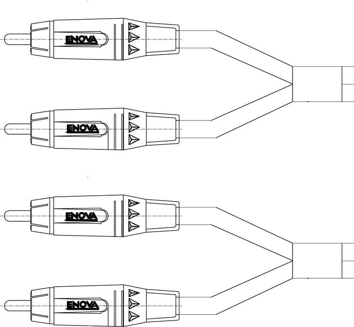 Produktbild Enova Cinch Kabel RCA, rot/schwarz, 6m, Stereo (6 m, Cinch)