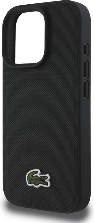 Actual product image Lacoste Case Iconic Petit Pique Crossbody Cord MagSafe for iPhone 16 Pro black (Apple iPhone 16 Pro)
