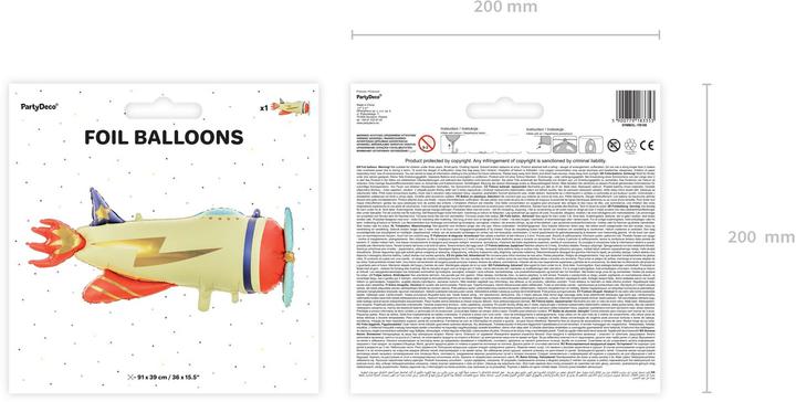 Produktbild Partydeco Ballon - Flugzeug (1 x)