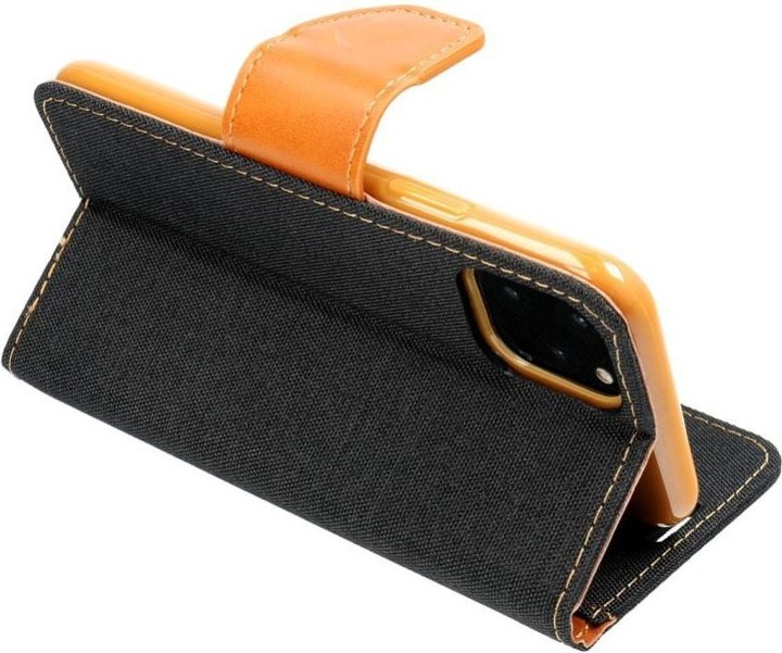 Produktbild OEM Rückwandabdeckung CANVAS Book Case für SAMSUNG A14 4G / A14 5G schwarz (Samsung Galaxy A14 5G, Samsung Galaxy A14)