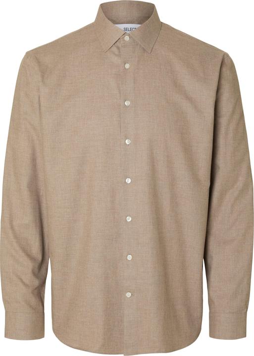 Selected Slhreg-Leo Heather Shirt Ls Noos