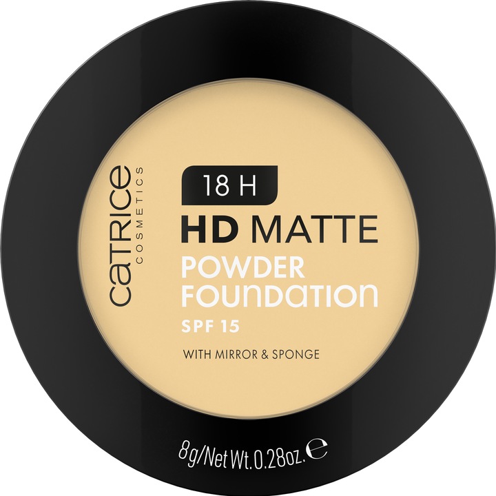 Actual product image Catrice 18H HD Matte Powder Foundation (012W)