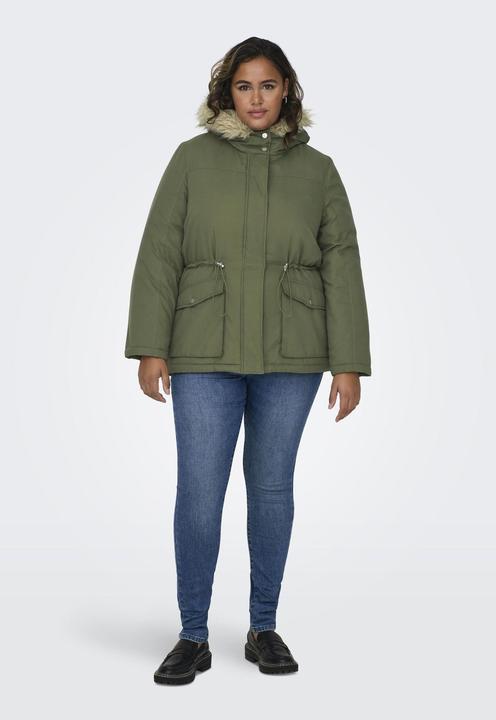Produktbild Only Kapuze mit abnehmbarem Kunstfell-Rand Curve Parka Langer Parka