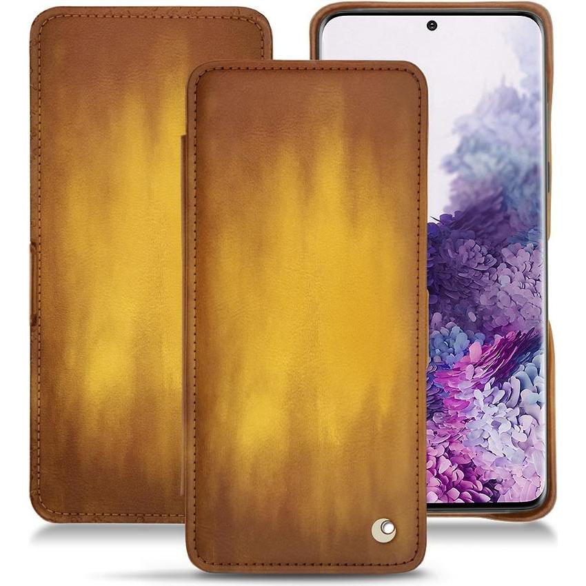 Noreve Lederschutzhülle horizontal (Samsung Galaxy S20), Smartphone Hülle, Gold