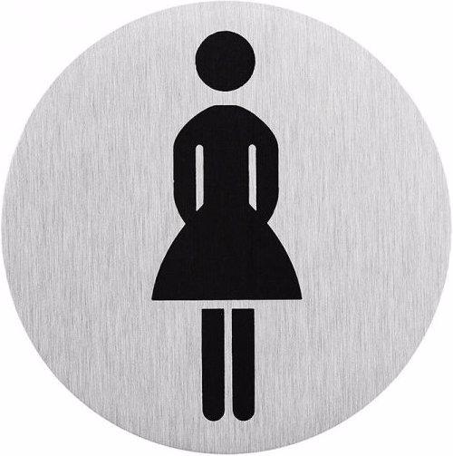 ProPlus Plaque de porte en aluminium Image Femme " Ø75mm