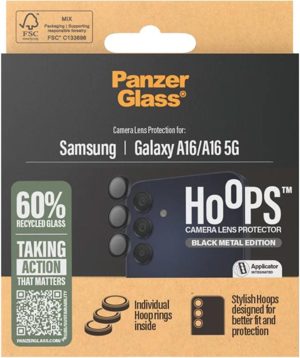 Actual product image PanzerGlass Hoops Camera Lens Protector (1 Piece, Samsung Galaxy A16, Samsung Galaxy A15, Samsung Galaxy A15 5G)
